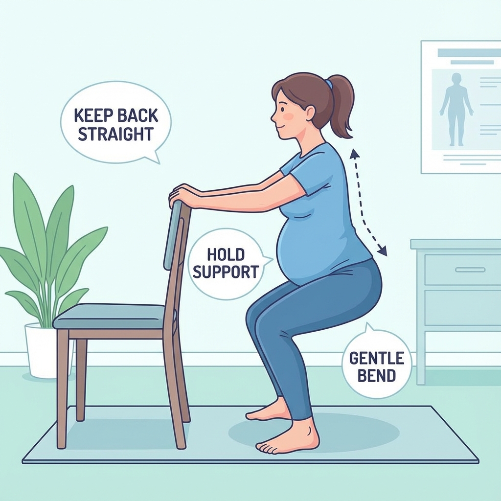 Illustration of correct squat form